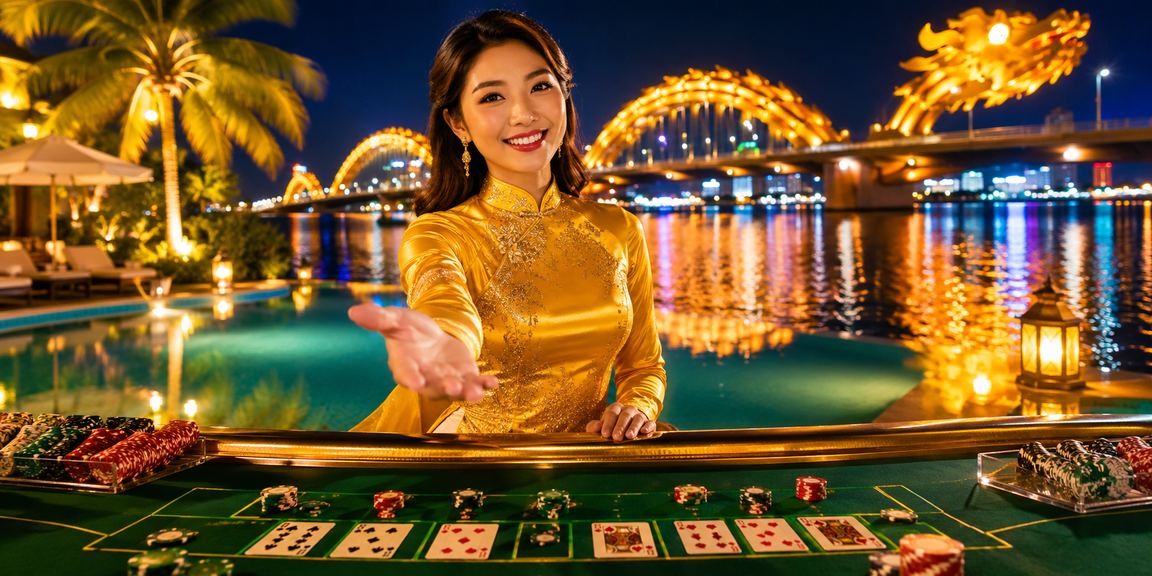 Người chơi baccarat tại Đà Nẵng với trang phục áo dài nhận ưu đãi tiền thưởng casino
